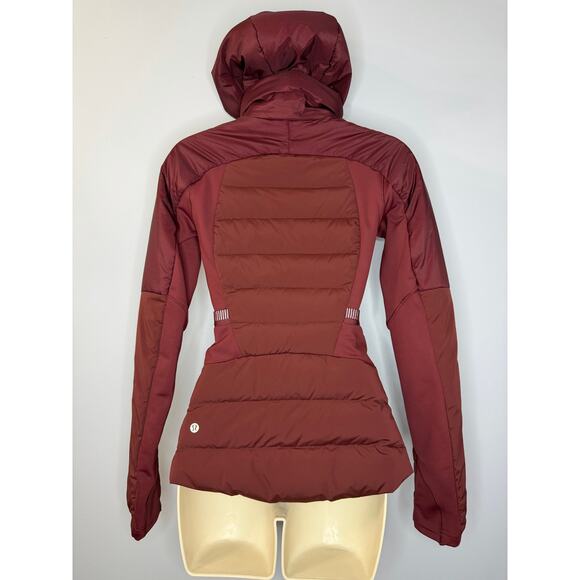 Lululemon Down for It All Jacket In Red Merlot Puffer Women's Sz 2 - Picture 4 of 14